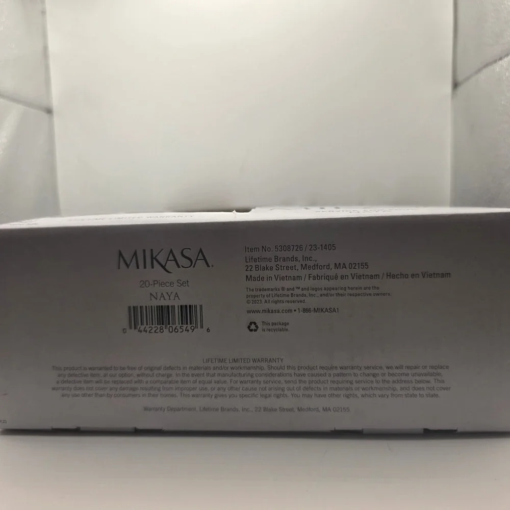Mikasa Naya 20 Piece Flatware Set 18/10 Stainless Steel Service for 4 New
